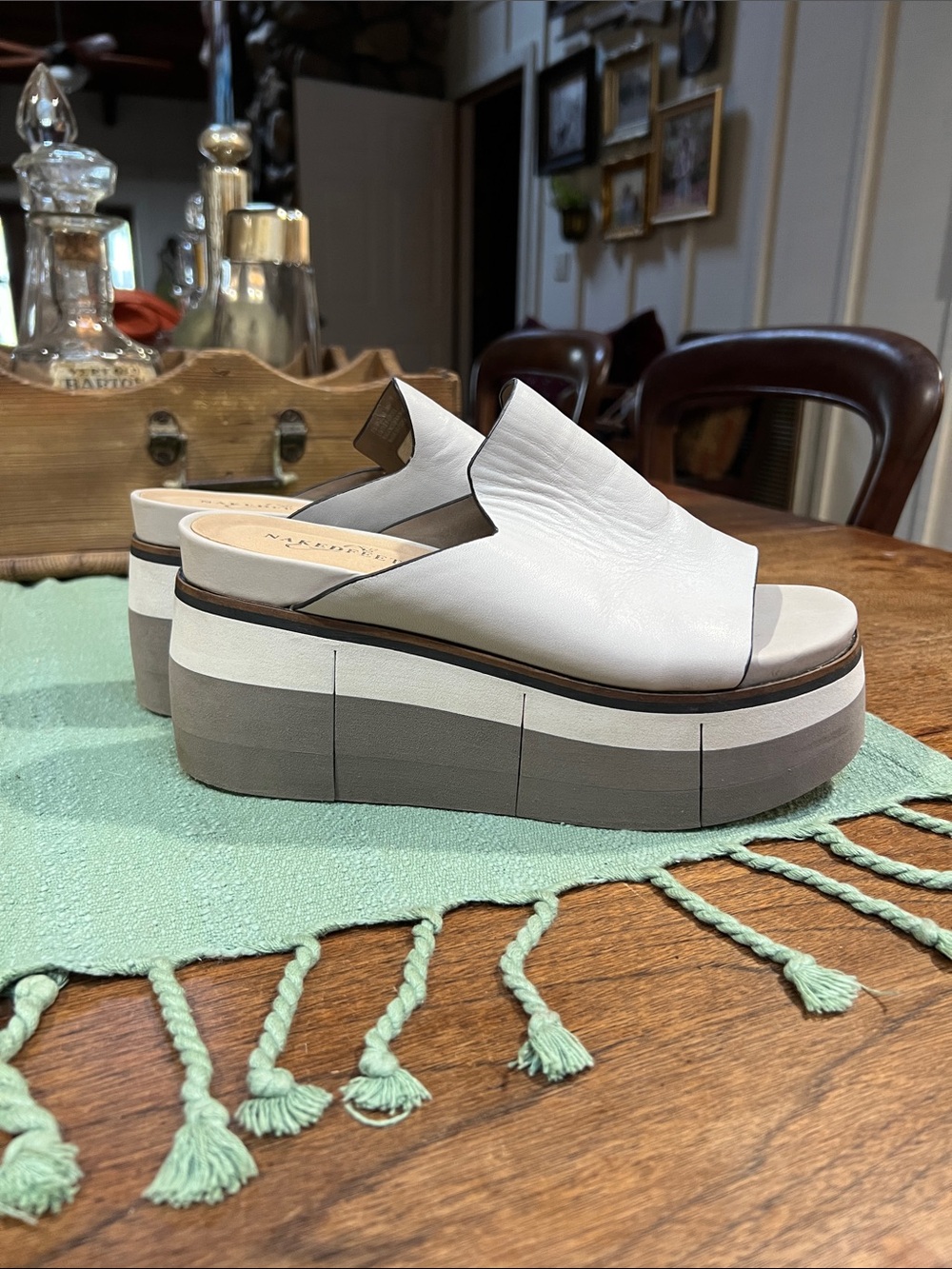 Naked Feet Flow Platforms in Mist Colorway